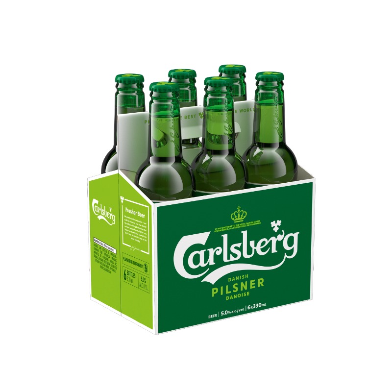 Carlsberg Pilsner 6x330ml Bottle Lopro